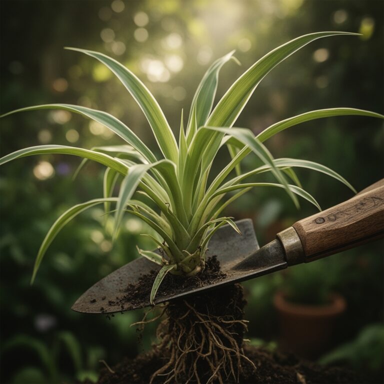 Steps for dividing an overgrown spider plant