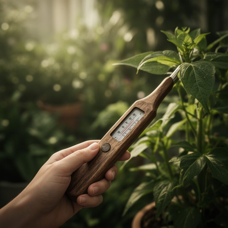Using a hygrometer to track indoor plant health