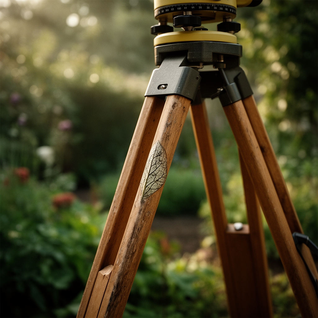 Using a transit level for grading a yard