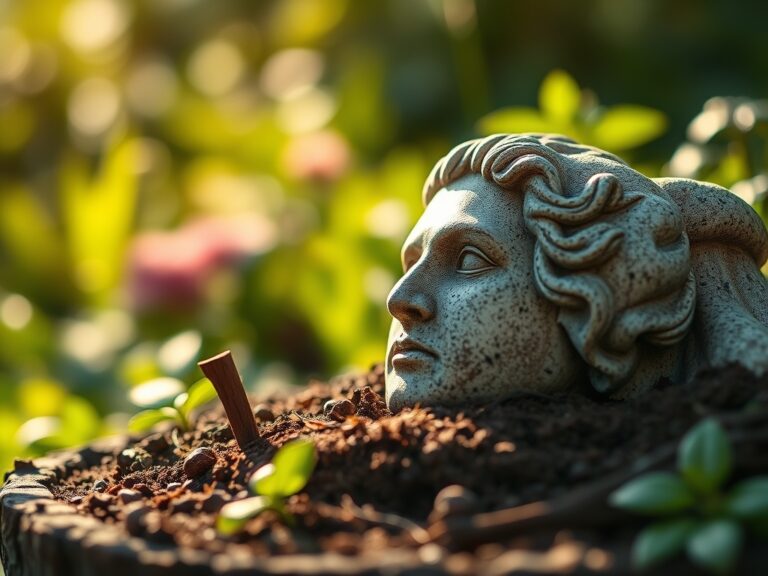 How to prepare a site for a garden statue