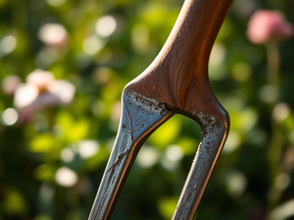 Steps for fixing a bent garden fork tine