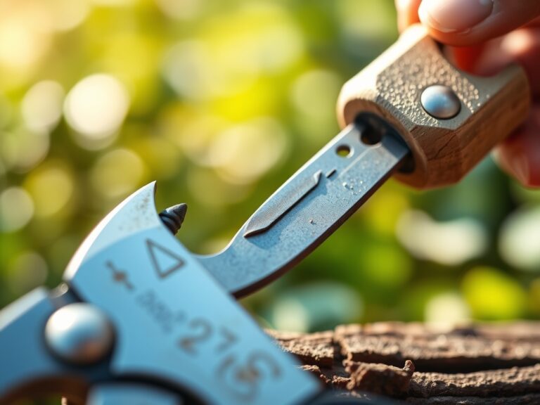 Steps for sharpening a garden pruner with a file