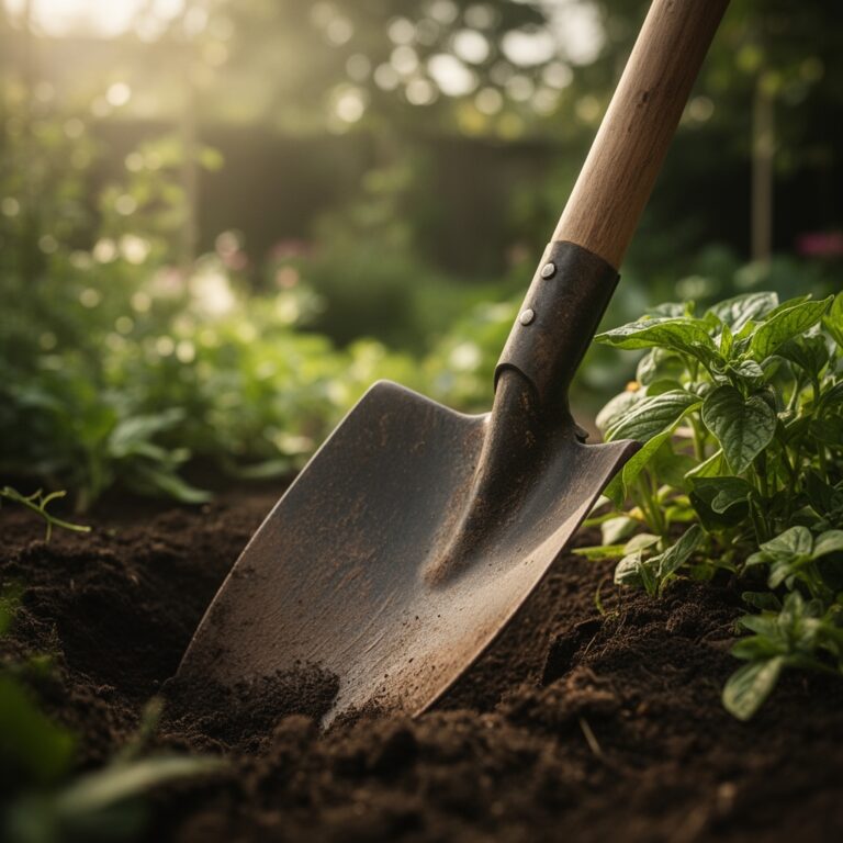 Using a point shovel for deep digging